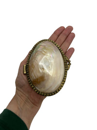 Mother of Pearl Clutch Handbag Trinket Box Home Decor - 24 Wishes Vintage Jewelry