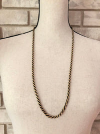 Napier Black & Gold Long Vintage Layering Chain Necklace - 24 Wishes Vintage Jewelry