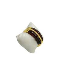 Napier Chunky Tortoise Shell Lucite Gold Vintage Bangle Bracelet - 24 Wishes Vintage Jewelry
