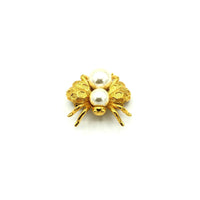 Napier Gold Bee Pearl Brooch - 24 Wishes Vintage Jewelry