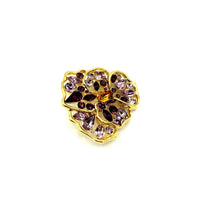 Nolan Miller Purple Wild Pansy Flower Vintage Brooch Pin - 24 Wishes Vintage Jewelry