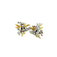 Polcini Classic Floral Rhinestone Vintage Clip-On Earrings - 24 Wishes Vintage Jewelry