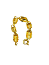 Premier Design Gold Pastel Rhinestone Stacking Bracelet - 24 Wishes Vintage Jewelry