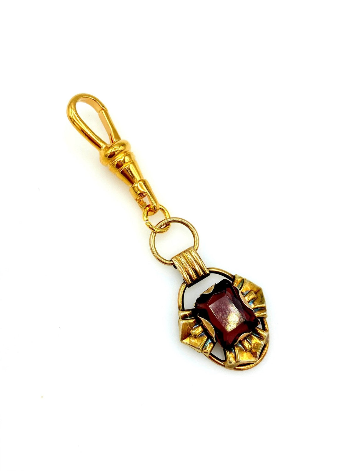 Purple Amethyst Crystal Victorian Revival Charm - 24 Wishes Vintage Jewelry