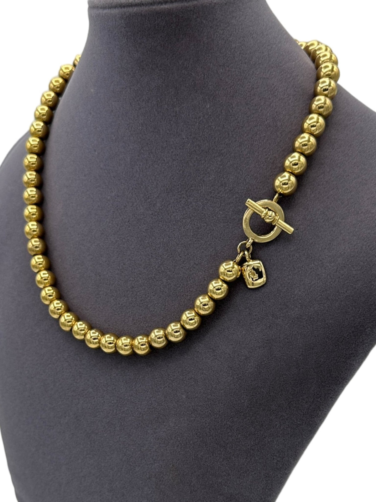 Ralph Lauren Gold Classic Ball Bead Layering Necklace - 24 Wishes Vintage Jewelry
