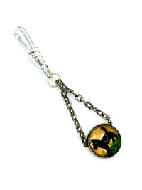 Reverse Painted Dog Vintage Charm - 24 Wishes Vintage Jewelry