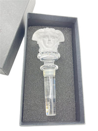 Rosenthal Versace Frosted Crystal Bottle Stopper - 24 Wishes Vintage Jewelry