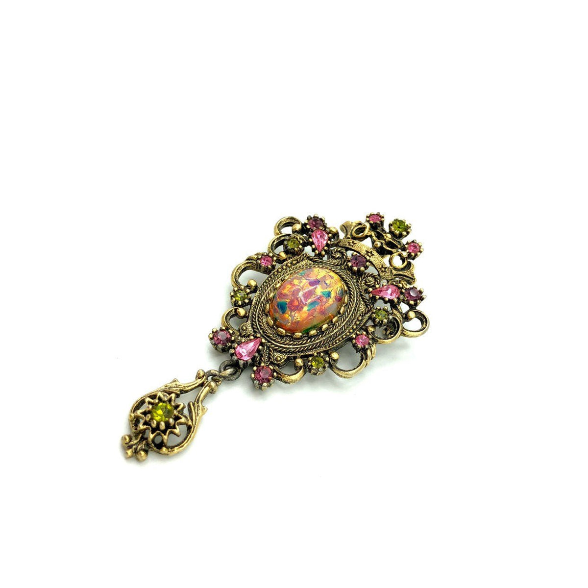 Sarah Coventry Pink Victorian Revival Vintage Brooch - 24 Wishes Vintage Jewelry