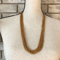 Sarah Coventry Vintage Jewelry Set Gold Chain Tassel Convertible Set - 24 Wishes Vintage Jewelry