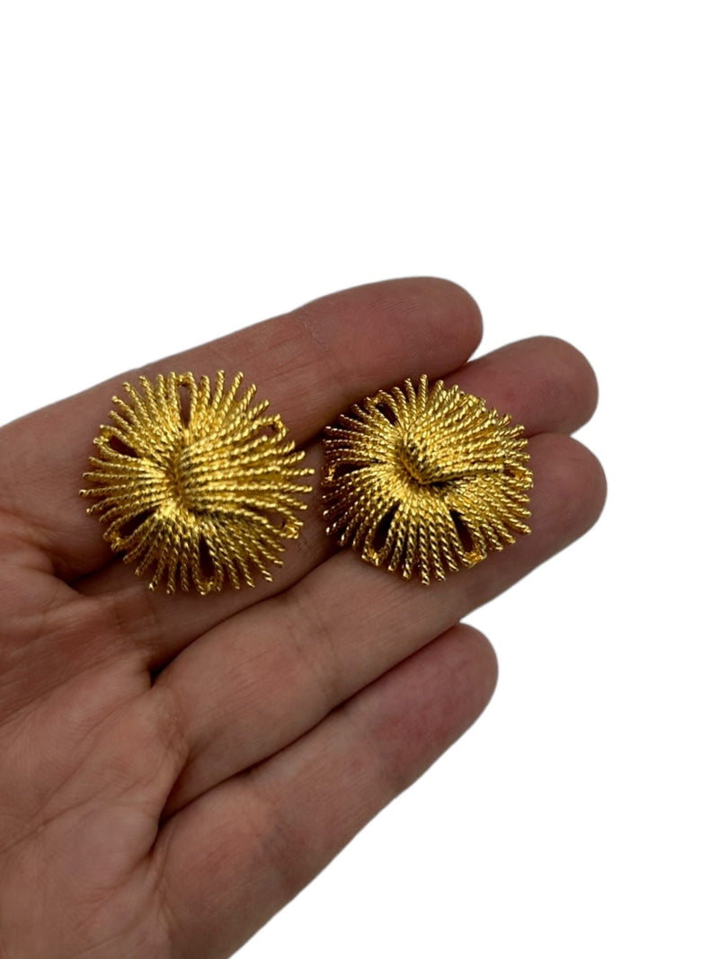 Signed Monet Vintage Jewelry Cordelia Clip-On Earrings - 24 Wishes Vintage Jewelry