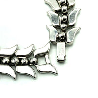 Silver Trifari Leaf Link Vintage Bracelet - 24 Wishes Vintage Jewelry