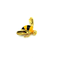 St. John Petite Black & Yellow Enamel Bee Brooch Pin - 24 Wishes Vintage Jewelry