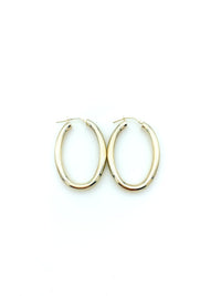 Sterling Silver Vintage Medium Hoop Pierced Earrings - 24 Wishes Vintage Jewelry