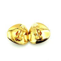 Swarovski Gold Diamante & Black Cabochon Vintage Clip-On Earrings - 24 Wishes Vintage Jewelry