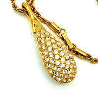 Swarovski White Crystal Teardrop Classic Pendant - 24 Wishes Vintage Jewelry