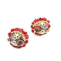Vendome Red Watermelon Crystal Vintage Earrings - 24 Wishes Vintage Jewelry