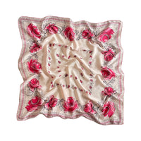Vera Pink Floral Roses Vintage Silk Scarf - 24 Wishes Vintage Jewelry