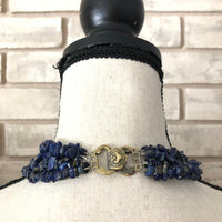 Vintage Alice Kuo Blue Lapis Lazuli Multi-Strand Beads Necklace - 24 Wishes Vintage Jewelry