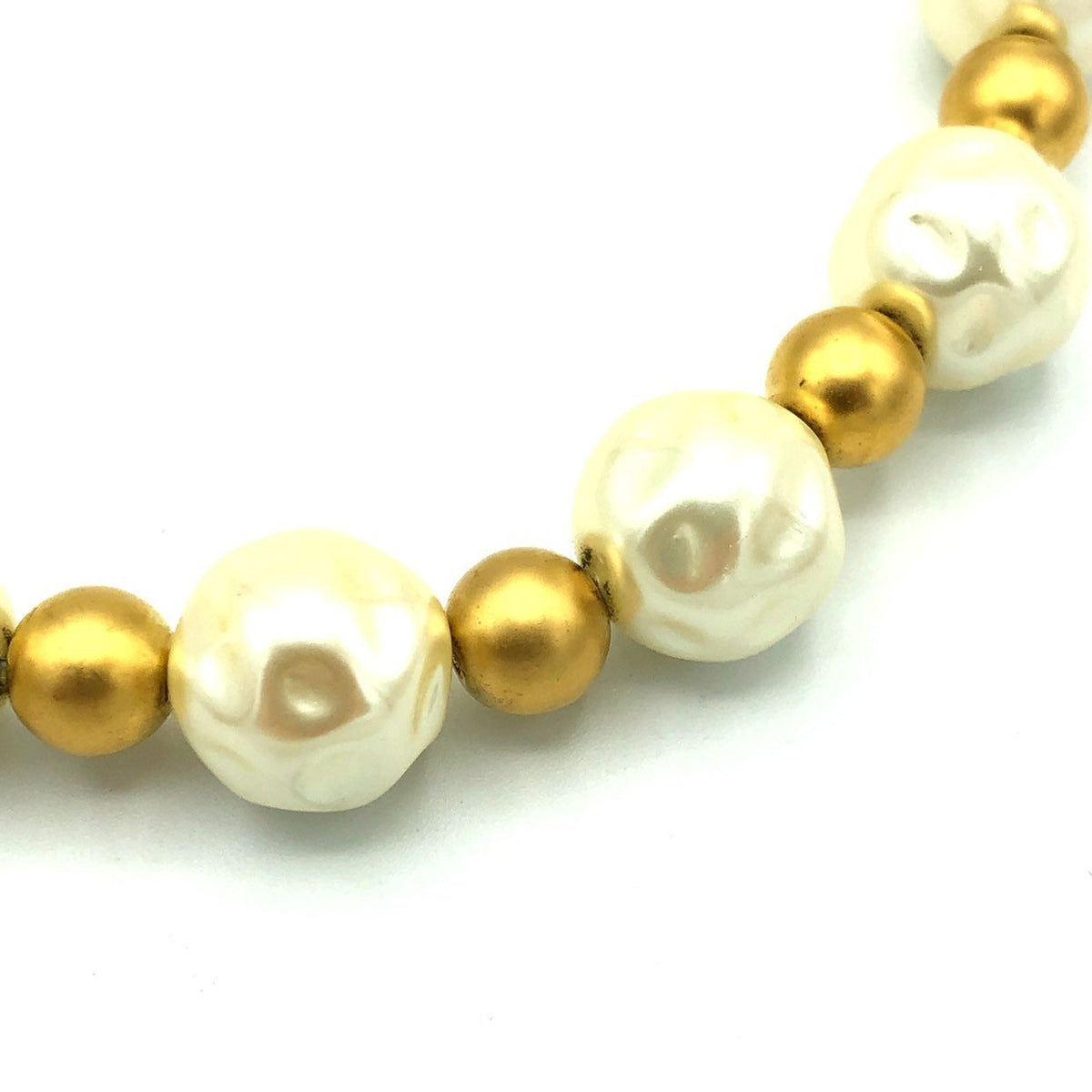 Vintage Anne Klein II Classic White Barque Pearl Necklace - 24 Wishes Vintage Jewelry