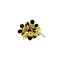 Vintage Black Flower Bouquet Brooch - 24 Wishes Vintage Jewelry