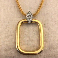 Vintage DVF Diane Von Fürstenberg Gold Pendant - 24 Wishes Vintage Jewelry