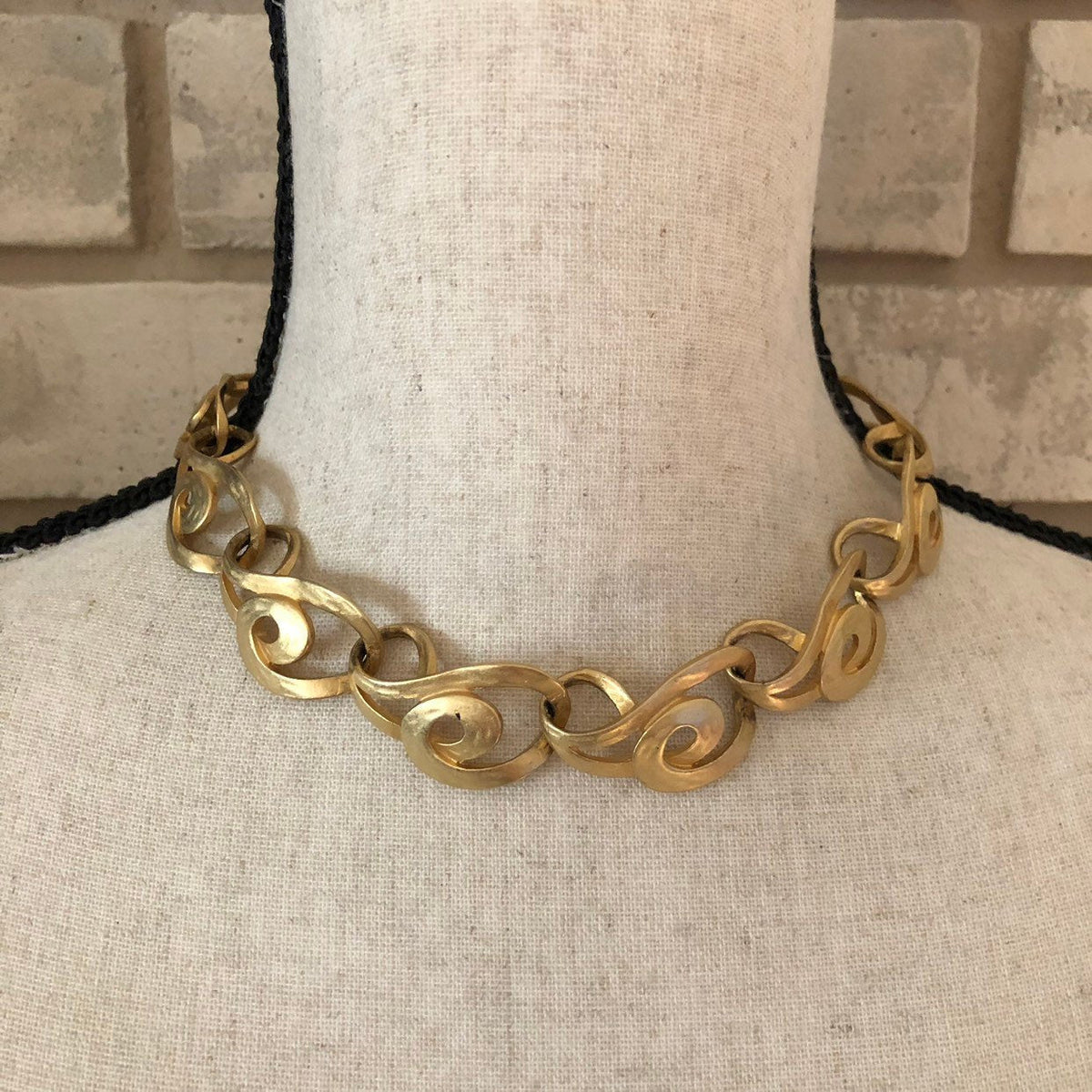 Vintage Erwin Pearl Classic Gold Link Necklace - 24 Wishes Vintage Jewelry