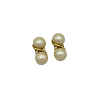 Vintage Givenchy Jewelry Pearl & Rhinestone Classic Clip-On Earrings - 24 Wishes Vintage Jewelry