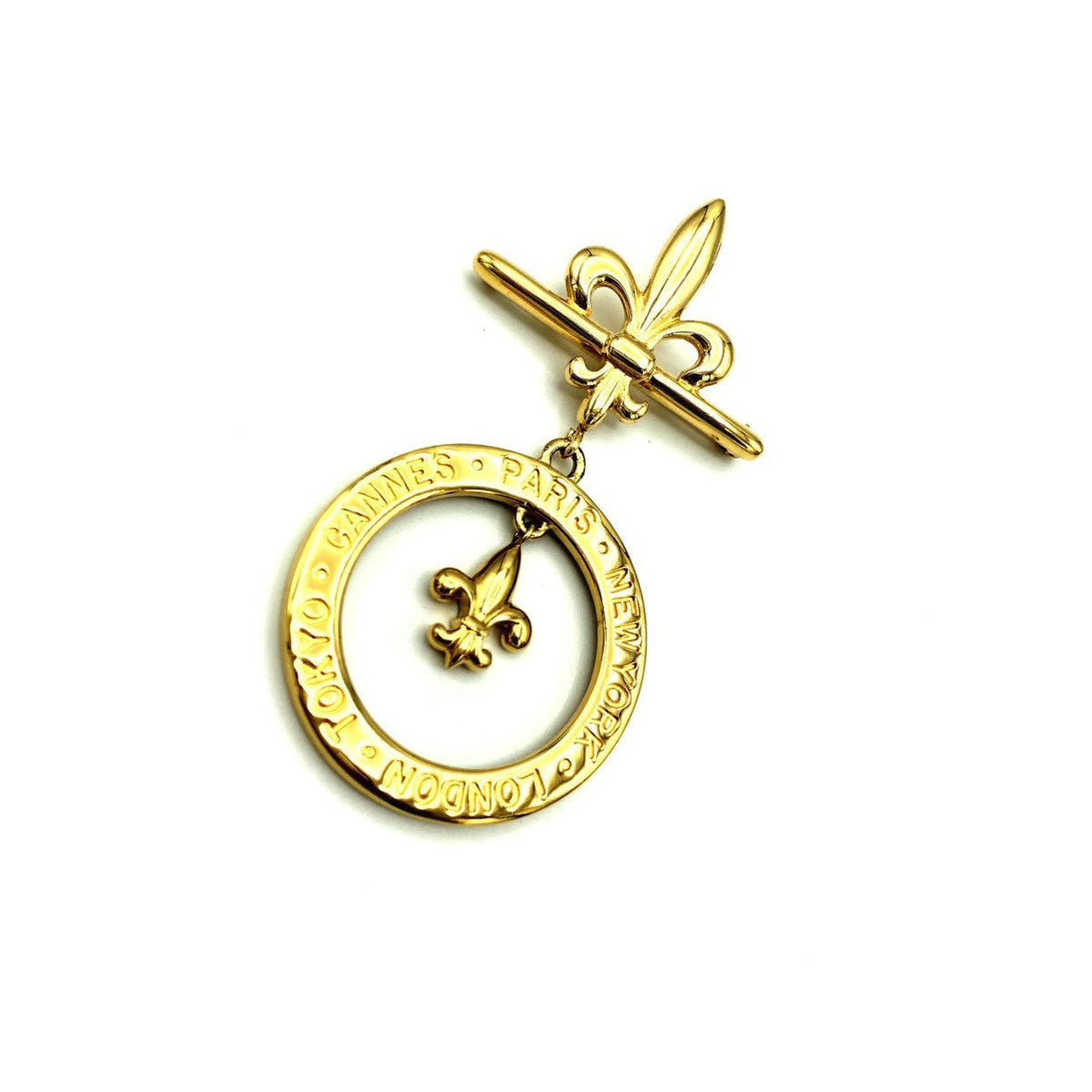 Vintage Gold Givenchy Fleur-de-lis Brooch - 24 Wishes Vintage Jewelry