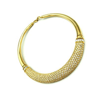 Vintage Gold Napier Diamante Pave Collection Pendant - 24 Wishes Vintage Jewelry