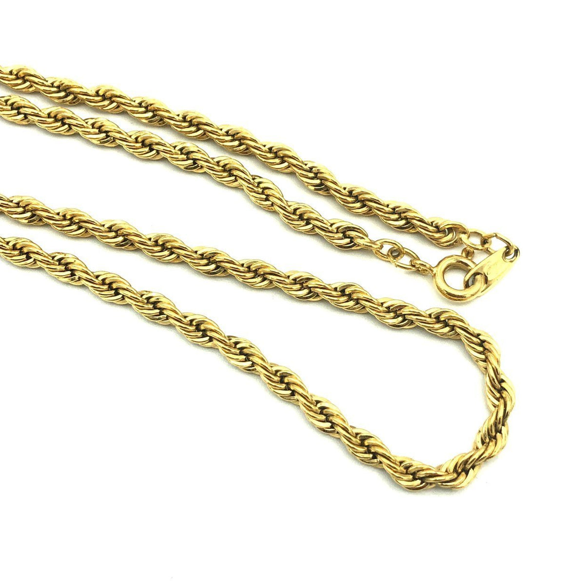 Vintage Gold Trifari Layering Rope Chain Necklace - 24 Wishes Vintage Jewelry