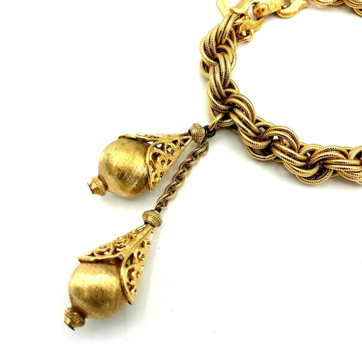 Vintage Monet Gold Chain Slide Stacking Bracelet - 24 Wishes Vintage Jewelry