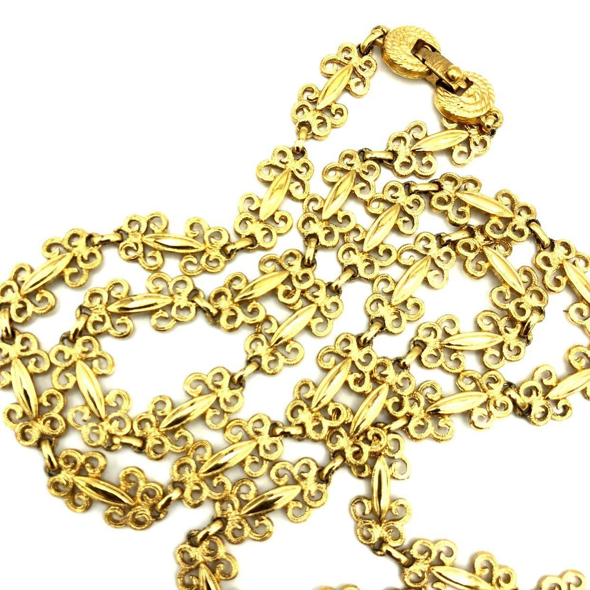 Vintage Monet Gold Filigree Statement Pendant - 24 Wishes Vintage Jewelry