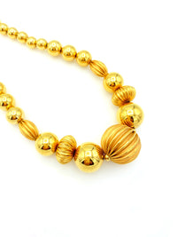 Vintage Napier Chunky Scallop Ball Chain Layering Necklace - 24 Wishes Vintage Jewelry