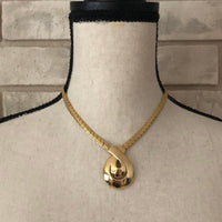 Vintage Napier Gold Chain Teardrop Necklace - 24 Wishes Vintage Jewelry
