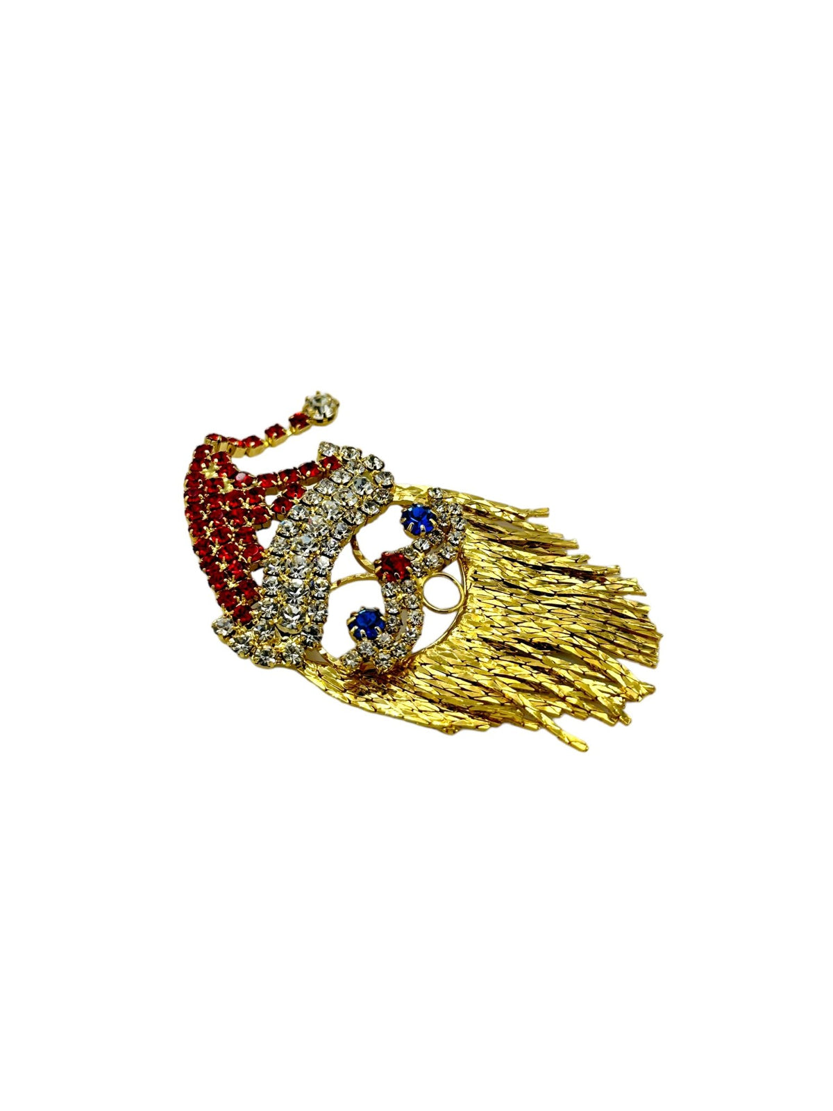 Vintage Rhinestone Santa Claus Brooch Brooch - 24 Wishes Vintage Jewelry