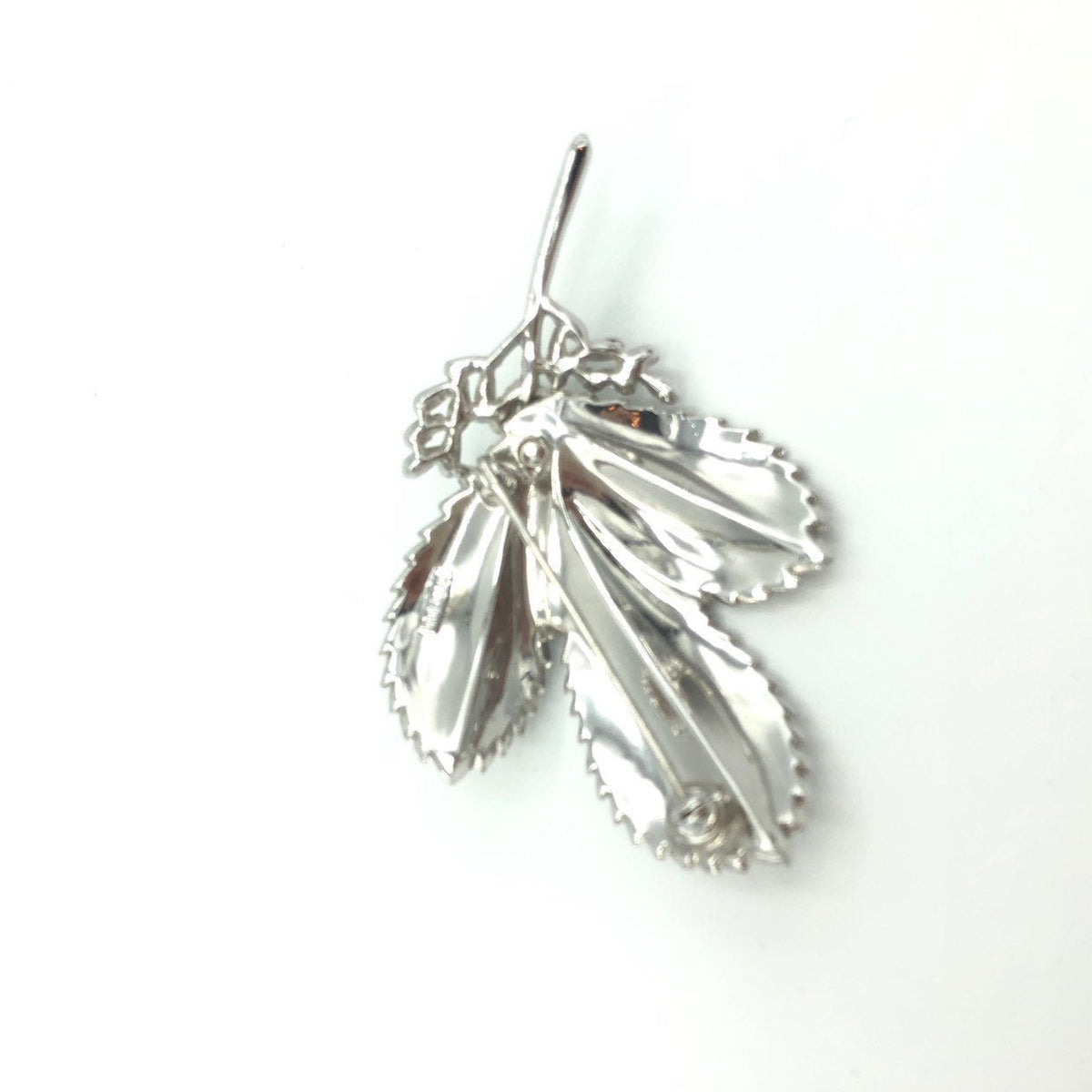 Vintage Silver Crown Trifari Holly Leaf Brooch - 24 Wishes Vintage Jewelry