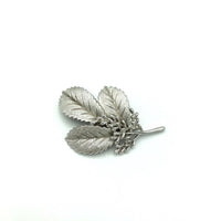 Vintage Silver Crown Trifari Holly Leaf Brooch - 24 Wishes Vintage Jewelry