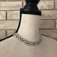 Vintage Silver Crown Trifari Weave Necklace - 24 Wishes Vintage Jewelry