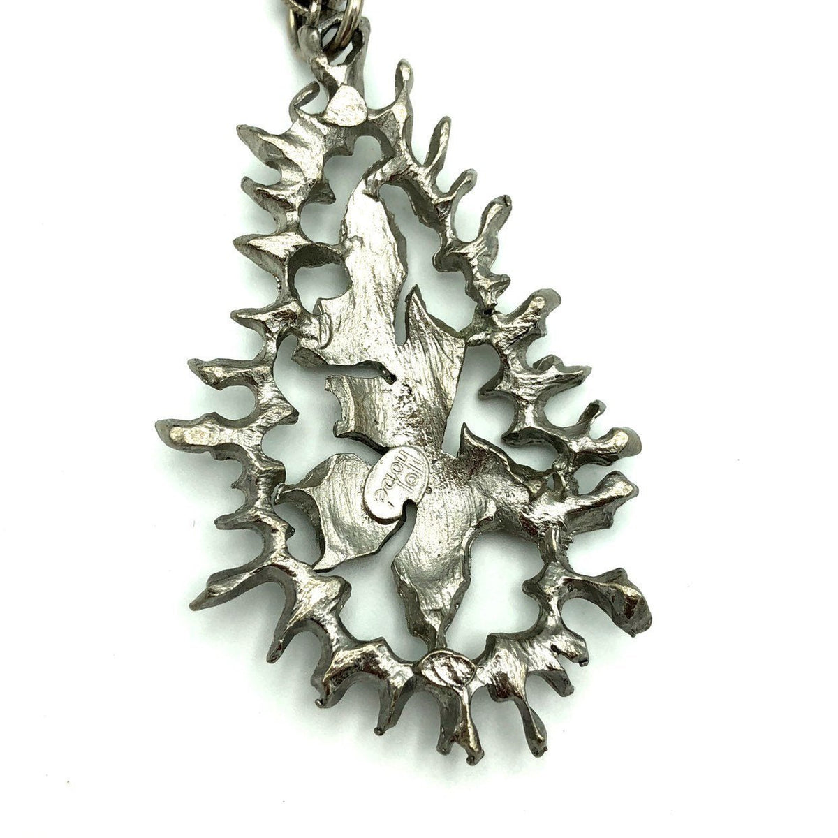 Vintage Silver Hobe Modernist Abstract Pendant - 24 Wishes Vintage Jewelry
