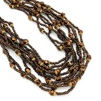 Vogue Brown Bronze Bead Jewelry Set - 24 Wishes Vintage Jewelry